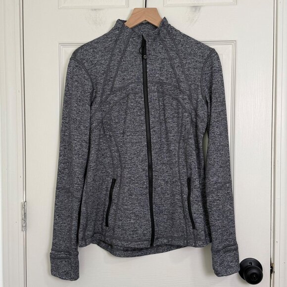 Lululemon Define Jacket Womens 12 Gray Full Zip Yoga Running Stretch Performance - Picture 1 of 16
